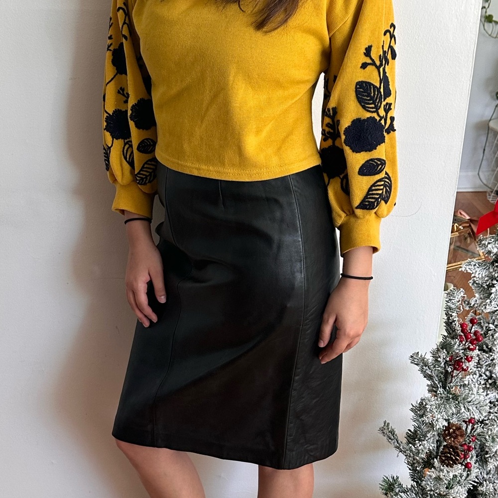 NWT Siena Studio Vintage Leather Skirt